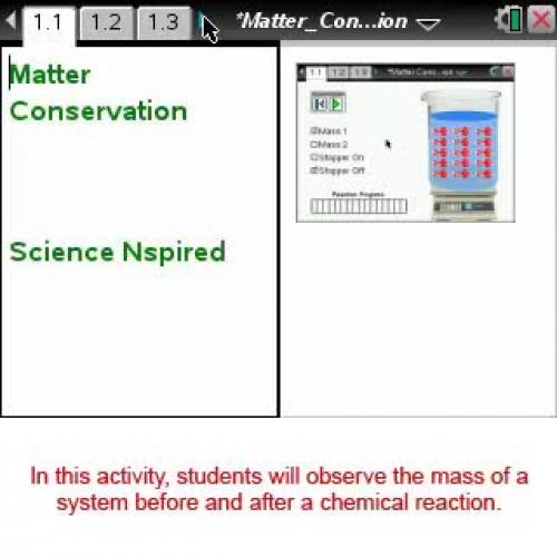 Matter Conservation [Science Nspired Preview 
