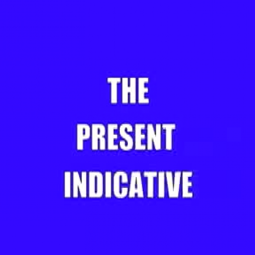 The Present Indicative Song-Bronxville School