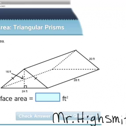 Surface Area of Triangular Prisms (Module 7 s