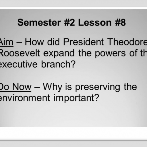 Semester #2 Lesson #8 - Teddy Roosevelt Squar