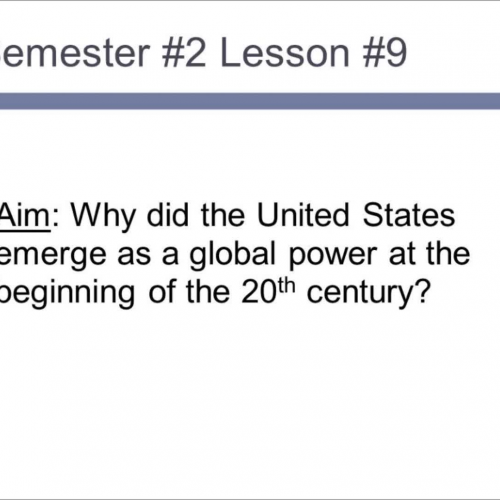 Semester #2 Lesson #9 - Imperialism
