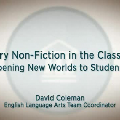 Literary Non-Fiction in the Classroom  Openin