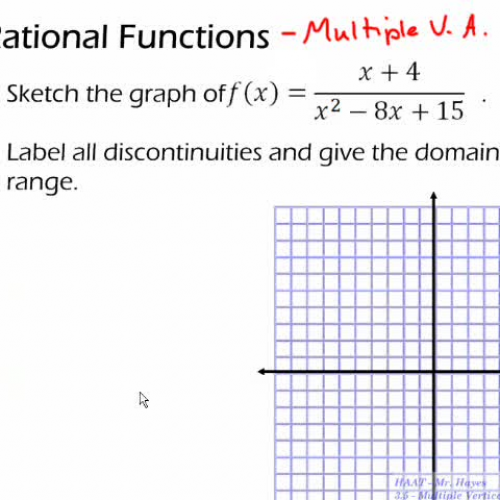 Taret 3.5 - Graphing Rational Functions with 