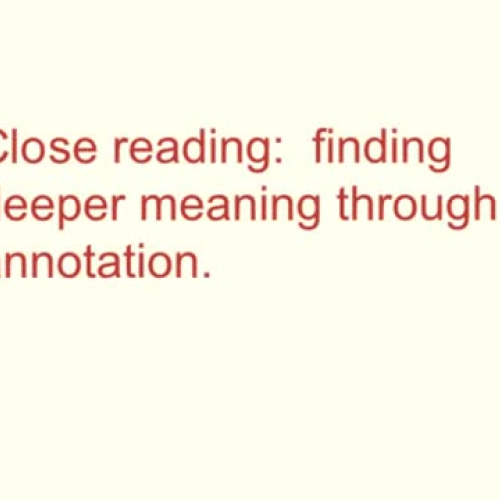 Close Reading Non-fiction