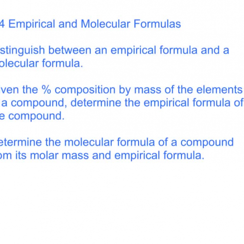 6.4 empirical and molecular formulas