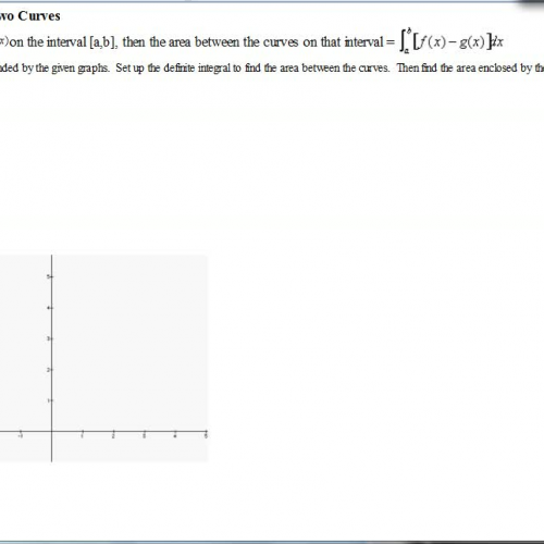 AP Calculus Notes Area Between Two Curves