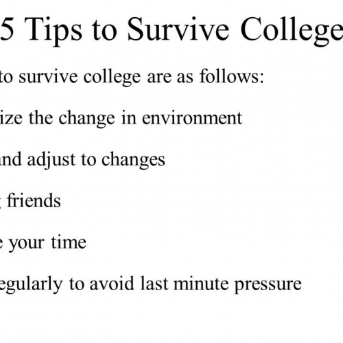 5 Tips to Survive College