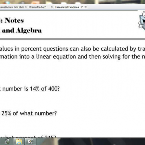 Lesson 2-Percents &amp; Algebra