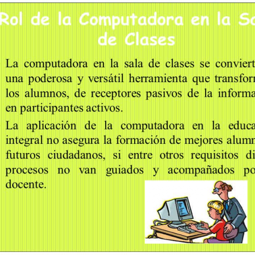 Presentacion La computadora en la Sala de Cla