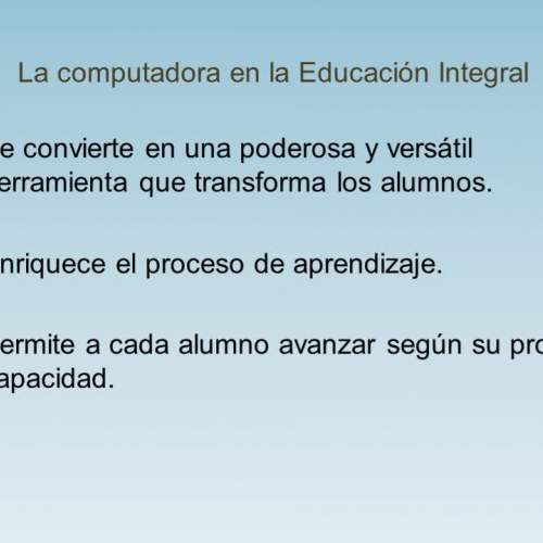 La computadora en la educaci?n integral video
