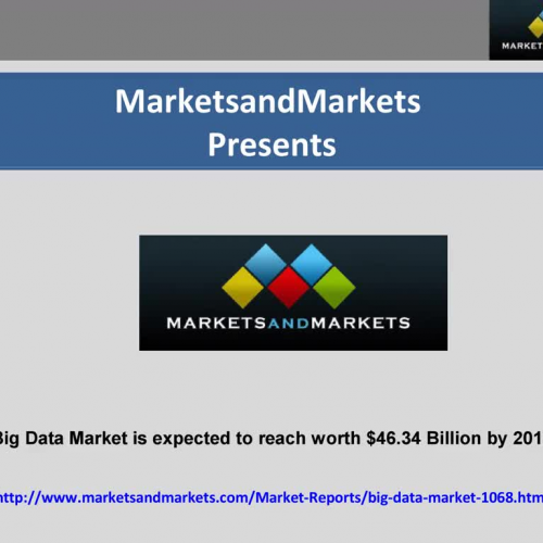  Big Data Market is expected to reach worth $