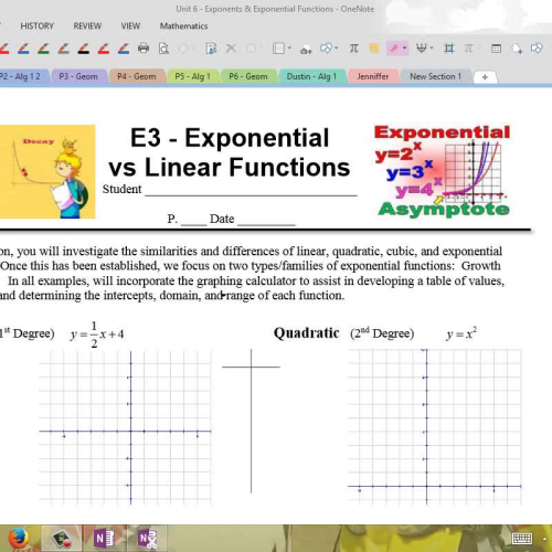 E3-Exponential vs Linear Functions - Video