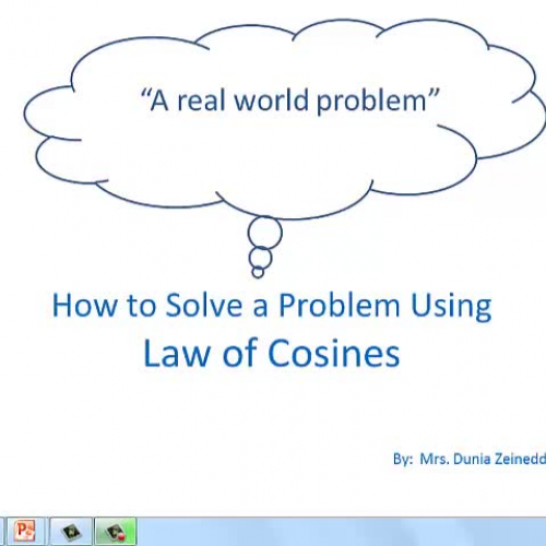 using the law of cosines to solve a real worl