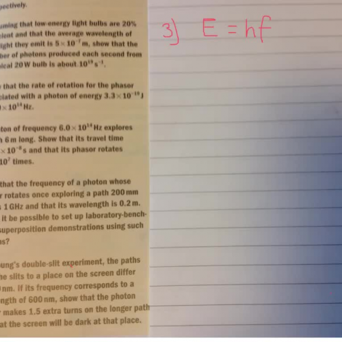 Advancing Physics p157 Quantum Homework hints