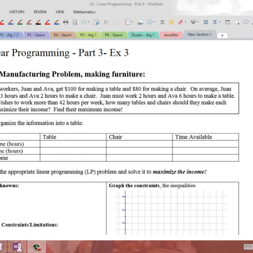 Lesson 8 - Linear Programming - Part 3- Ex 3