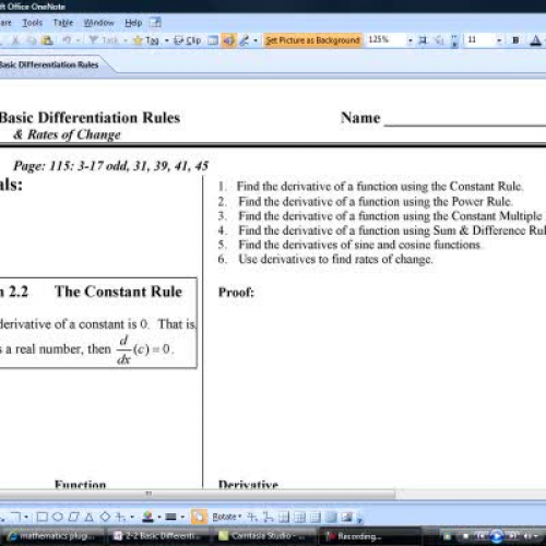 2-2 Basic Differentiation Rules - Video