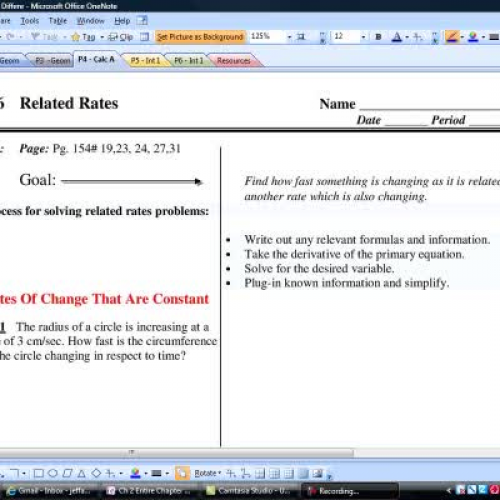 2-6 Related Rates - Video