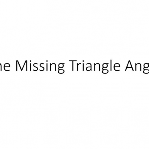 The Missing Triangle Angle