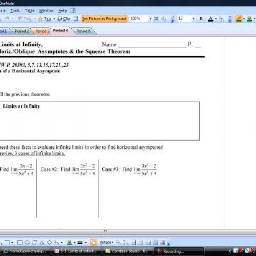 3-5  Limits at Infinity - video