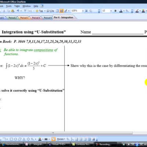 L2 -  Integration using U-Substitution - Vide