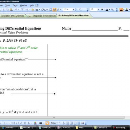 L3 ? Solving Differential Equations - Video