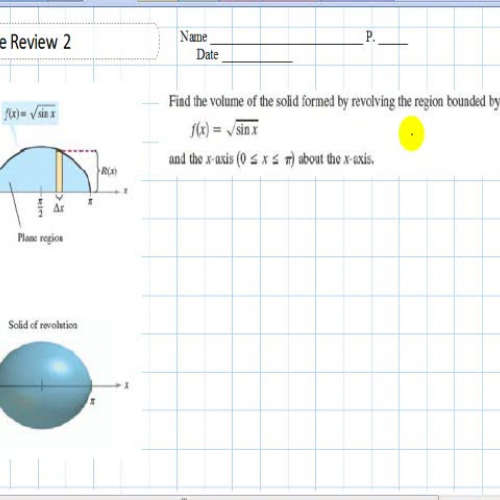 Volume Review 2 - Solutions - Video