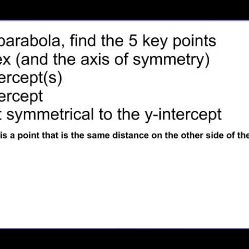 9-2 Graphing Using the 5 Key Points Part 3 Gr