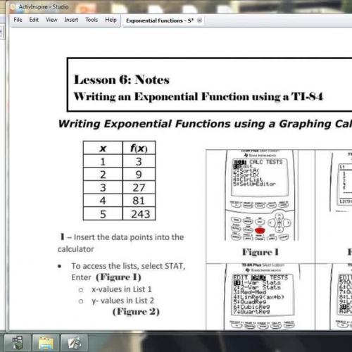 Lesson 6 - Writing Exponential Functions usin