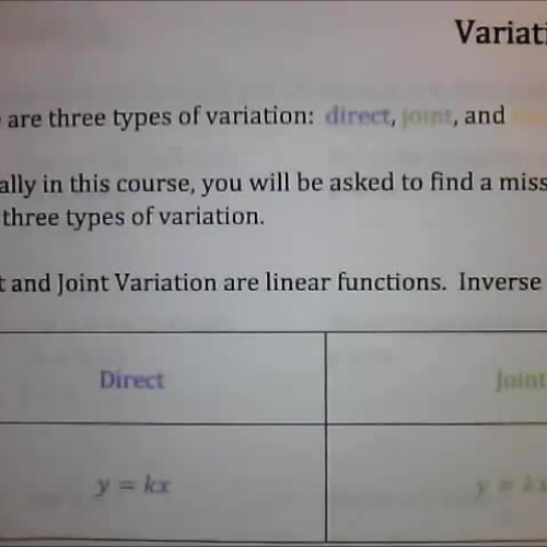 Types of Variation