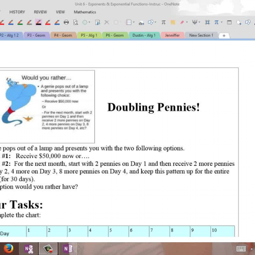 Hw 5 - Doubling Pennies - Exponential Functio