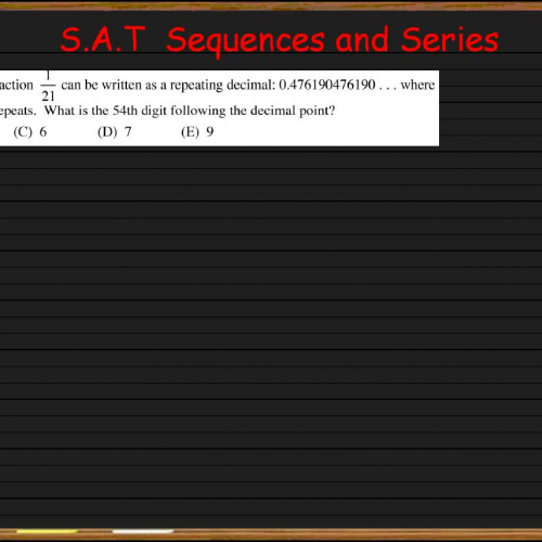 SAT Practice 20 Sequences and Series