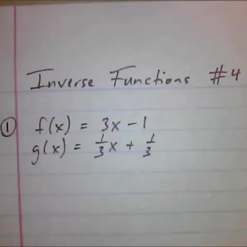 Inverse Functions HW #4