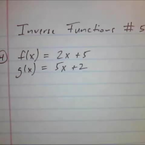 Inverse Functions  HW #5