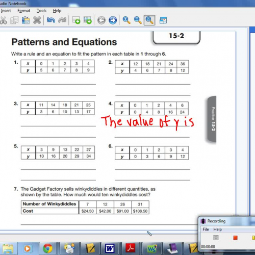 15-2 Patterns and Equations