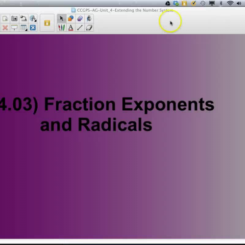 AG-4.03 Fraction Exponents &amp; Radicals