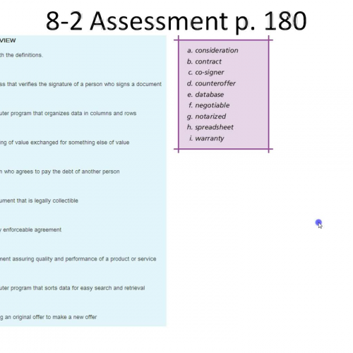 Ch.8-2 and worksheets review