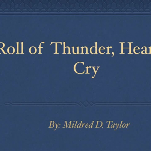 Roll of Thunder, Hear Me Cry Book Trailer