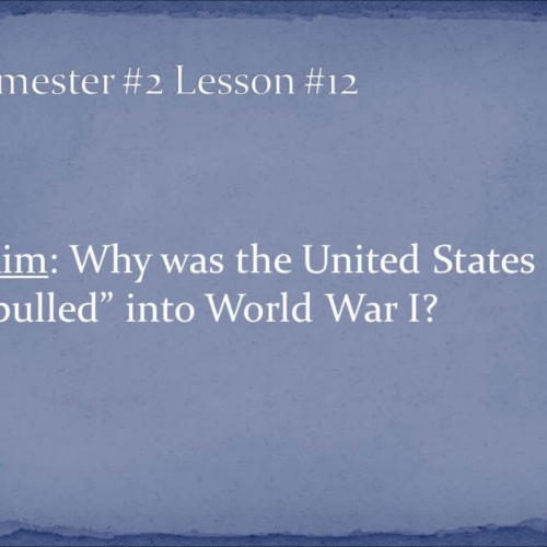 Semester #2 Lesson #12