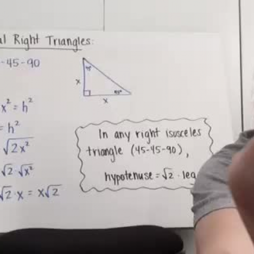 Special Right Triangles Part 1