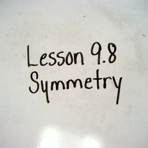 Lesson 9.8  Symmetry