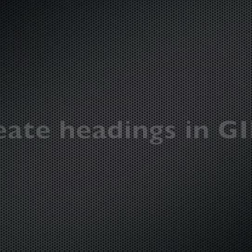 How to make headings in GIMP for websites