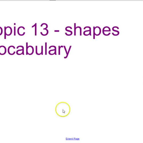 13 -shapes vocabulary