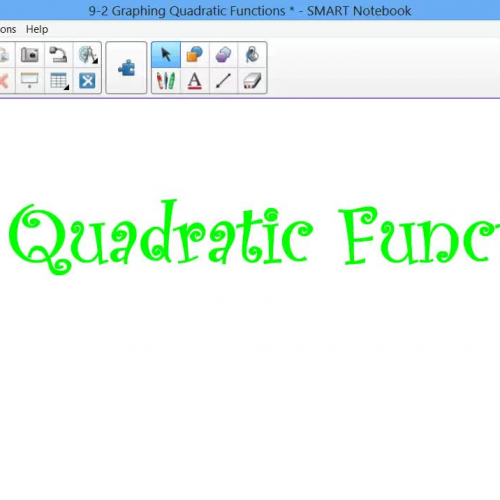 9-2 Graphing Quadratic Functions