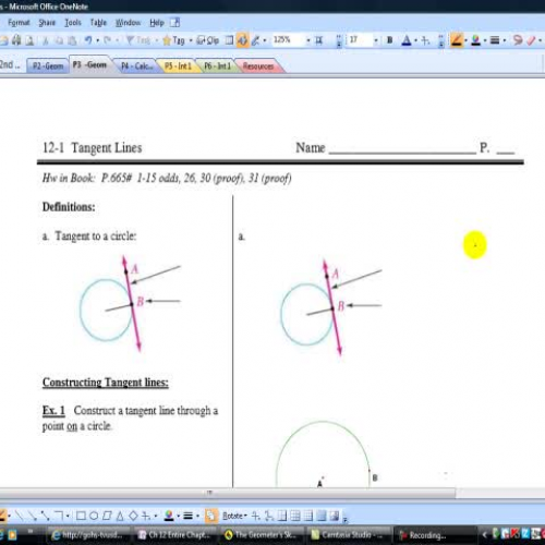 12-1 Tangent Lines - video