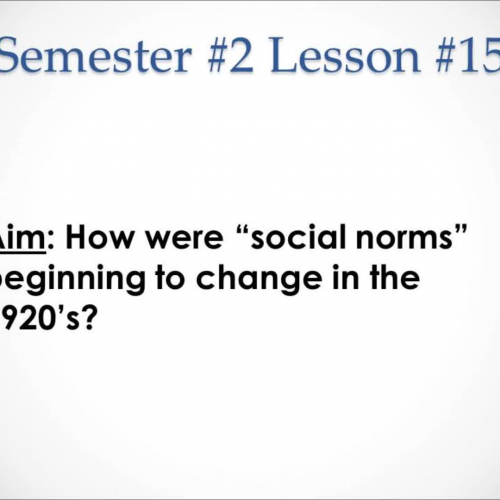 Semester #2 Lesson #15