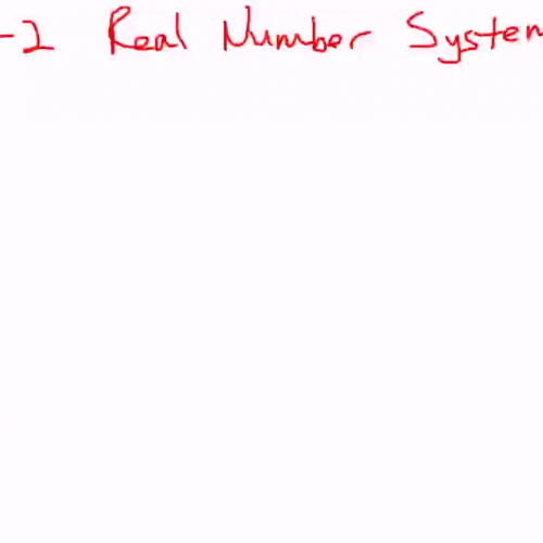 10-2 Real Number System