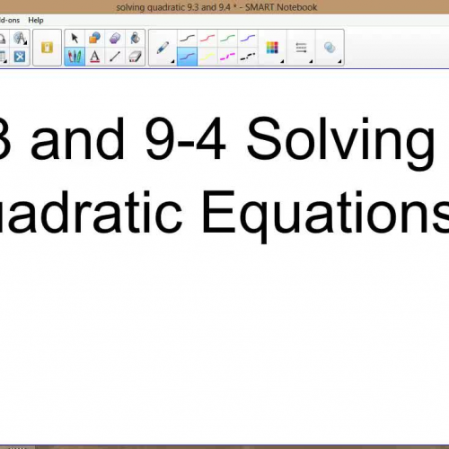 solving quadratic equations