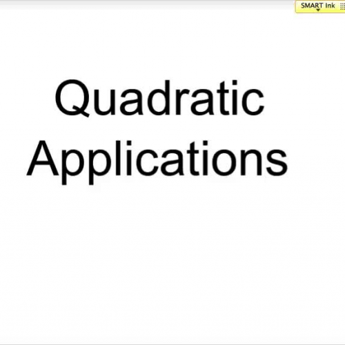 Quadratic Applications 3