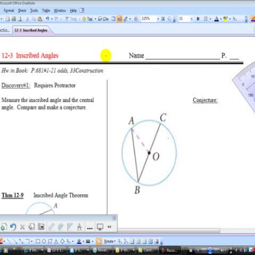 12-3  Inscribed Angles-video