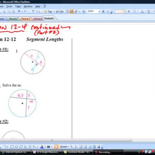 12-4 Angle Measures &amp; Segment Lengths - P